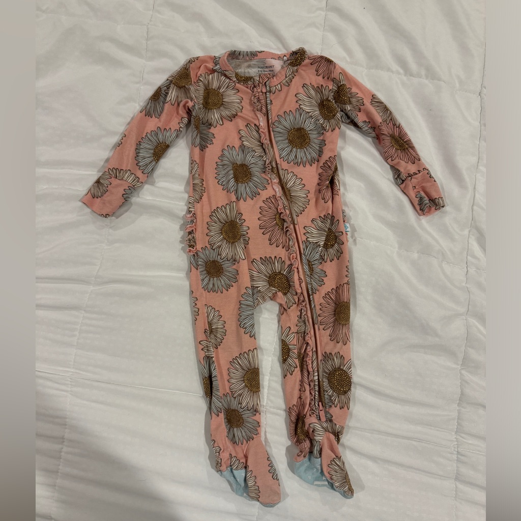 Posh Peanut Millie Footie Ruffled One Piece 9-12m